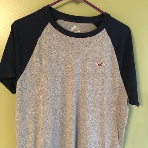 Hollister Short/Sleeve Tee Blue/Grey Medium